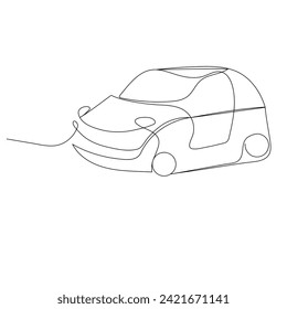 Auto-fortlaufend eine Linie Zeichnung der Umrissgrafik