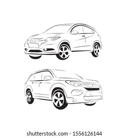 car contour model in vector