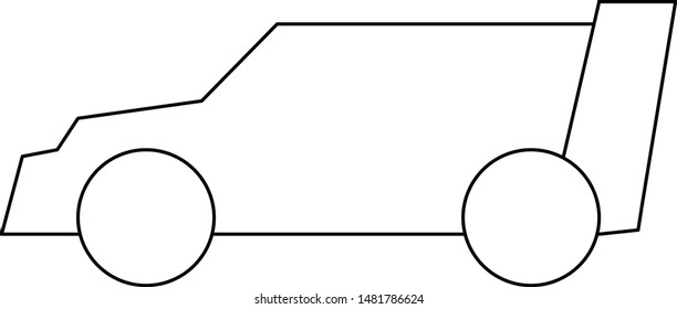 car contour vector illustration icon