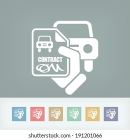 Car contract icon