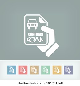 Car contract icon