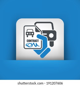 Car contract icon