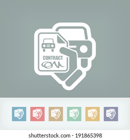 Car contract icon