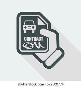 Car contract icon