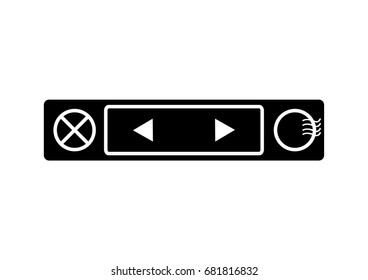 Car control dashboard conditioner icon. Vector art.