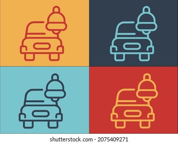 Car Control Speed Logo Template, Simple Flat Icon of control,car,speed