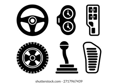 Controles y componentes del coche neumático del volante