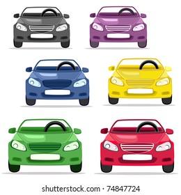 car convertible in different colors