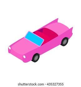 Car convertible icon, isometric 3d style