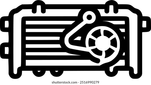 Car cooling system vector icon. Automobile and snowflake filled flat sign, symbol, vector, art