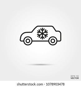 Autokühlung, Vektorsymbol. Autoteile, Reparatur- und Servicesymbol. 