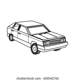 car coupe city transport vehicle icon