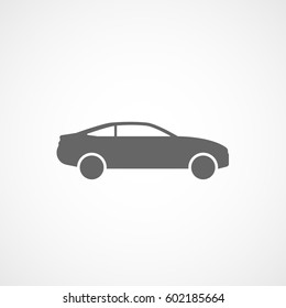 Car Coupe Flat Icon On White Background