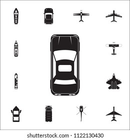 car coupe icon. Detailed set of Transport view from above icons. Premium quality graphic design sign. One of the collection icons for websites, web design, mobile app on white background