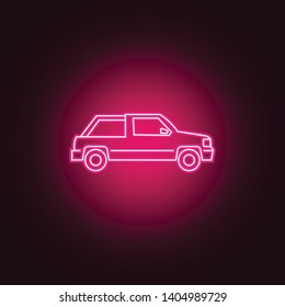 Car Coupe neon icon. Elements of Transport set. Simple icon for websites, web design, mobile app, info graphics