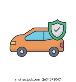 Cubierta del coche: Icono del Vector que puede modificar o editar fácilmente

