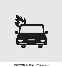 Similar Images, Stock Photos & Vectors of car is covered with fire and