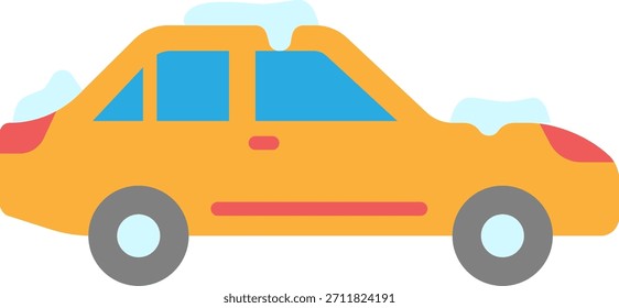 Car covered in snow icon