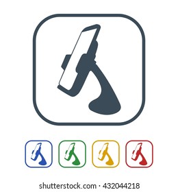 Car cradles, Mobile Phone Holder. Icon Isolated on White Background.vector illustration icon