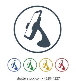 Car cradles, Mobile Phone Holder. Icon Isolated on White Background.vector illustration icon