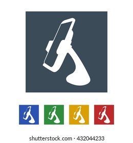 Car cradles, Mobile Phone Holder. Icon Isolated on White Background.vector illustration icon