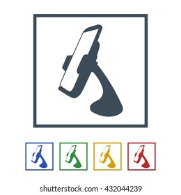 Car cradles, Mobile Phone Holder. Icon Isolated on White Background.vector illustration icon