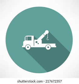 car with a crane icon