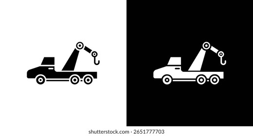 Car crane icon of a flat style vector