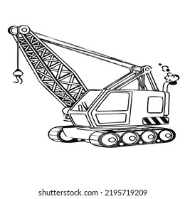  car crane icon symbol illustration on white background