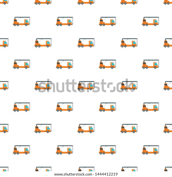Car crane pattern seamless vector repeat for any\
web design