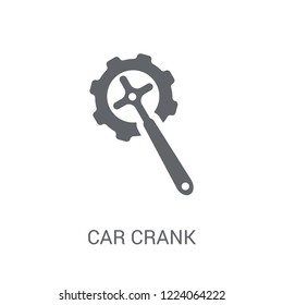 car crank icon. Trendy car crank logo concept on white background from car parts collection. Suitable for use on web apps, mobile apps and print media.