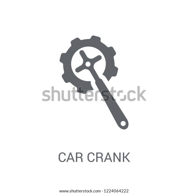 car crank icon. Trendy car crank logo\
concept on white background from car parts collection. Suitable for\
use on web apps, mobile apps and print\
media.