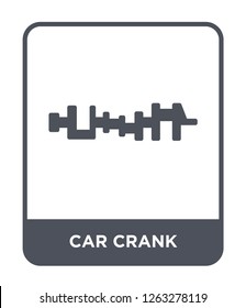 car crank icon vector on white background, car crank trendy filled icons from Car parts collection, car crank simple element illustration