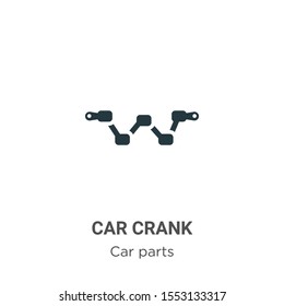 Car crank vector icon on white background. Flat vector car crank icon symbol sign from modern car parts collection for mobile concept and web apps design.