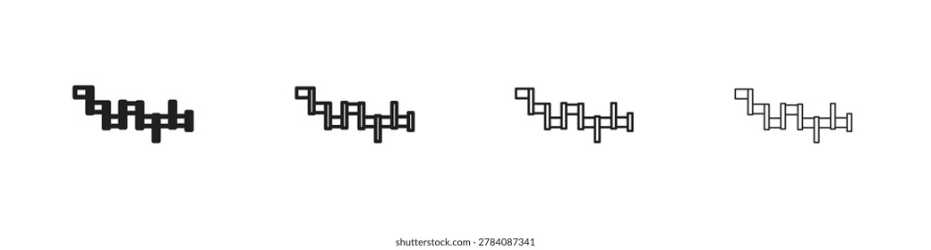 Car crankshaft icon. stroke line concept