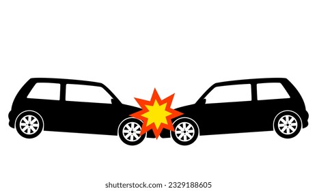 car crash accident silhouette illustration