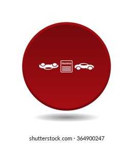 Car crash and accidents. Collection modern trend concept design style illustration symbol