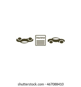 Car Crash and Accidents Icon Vector