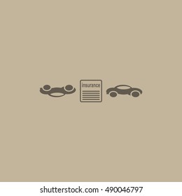 Car Crash and Accidents Icon Vector