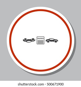 Car Crash and Accidents Icon Vector