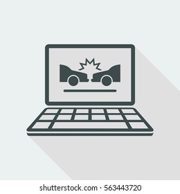 Car crash application - Vector flat icon