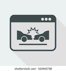 Car crash application - Vector flat icon