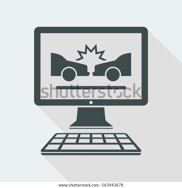 Car crash
application - Vector flat
icon