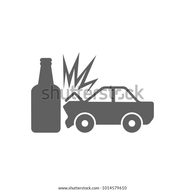 Car crash bottle icon in trendy flat\
style isolated on white background. Symbol for your web site\
design, logo, app, UI. Vector illustration,\
EPS