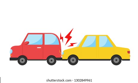 Car Crash Cartoon Vector Free Space Stock Vector (Royalty Free ...