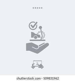 Car crash check - Vector web icon