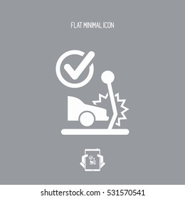 Car crash check - Vector web icon