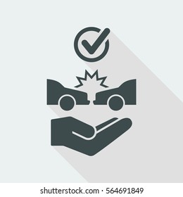 Car crash check - Vector web icon