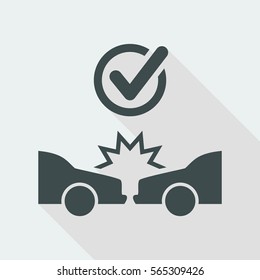 Car crash check - Vector web icon