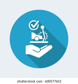 Car crash check - Vector web icon